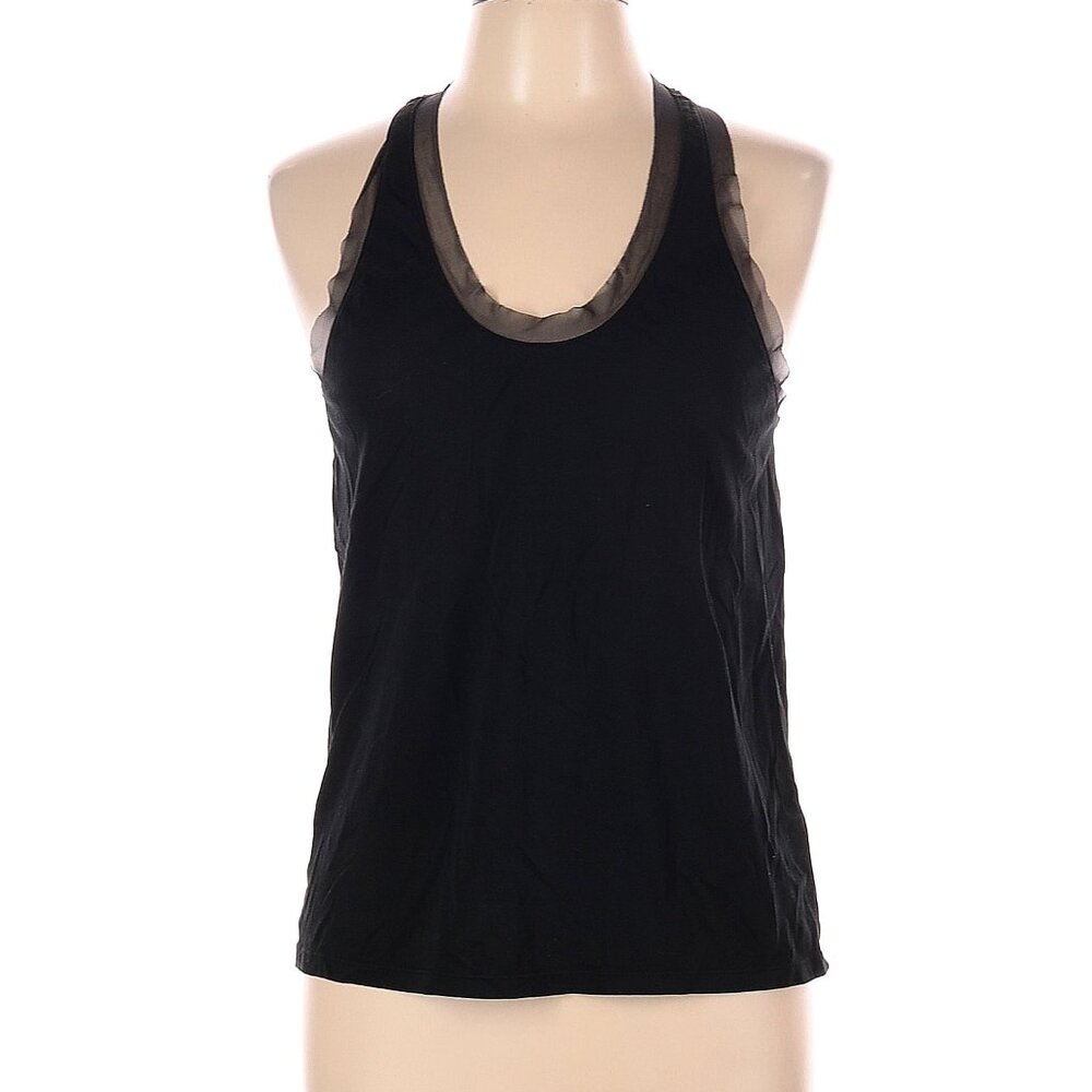 Victoria Sport Black Halter Tank With Mesh